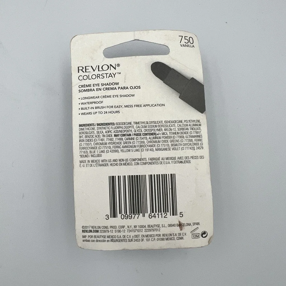 NEW RevlonColorStay Cream Eye Shadow 0.18oz 750‎ Vanilla Long Lasting Waterproof